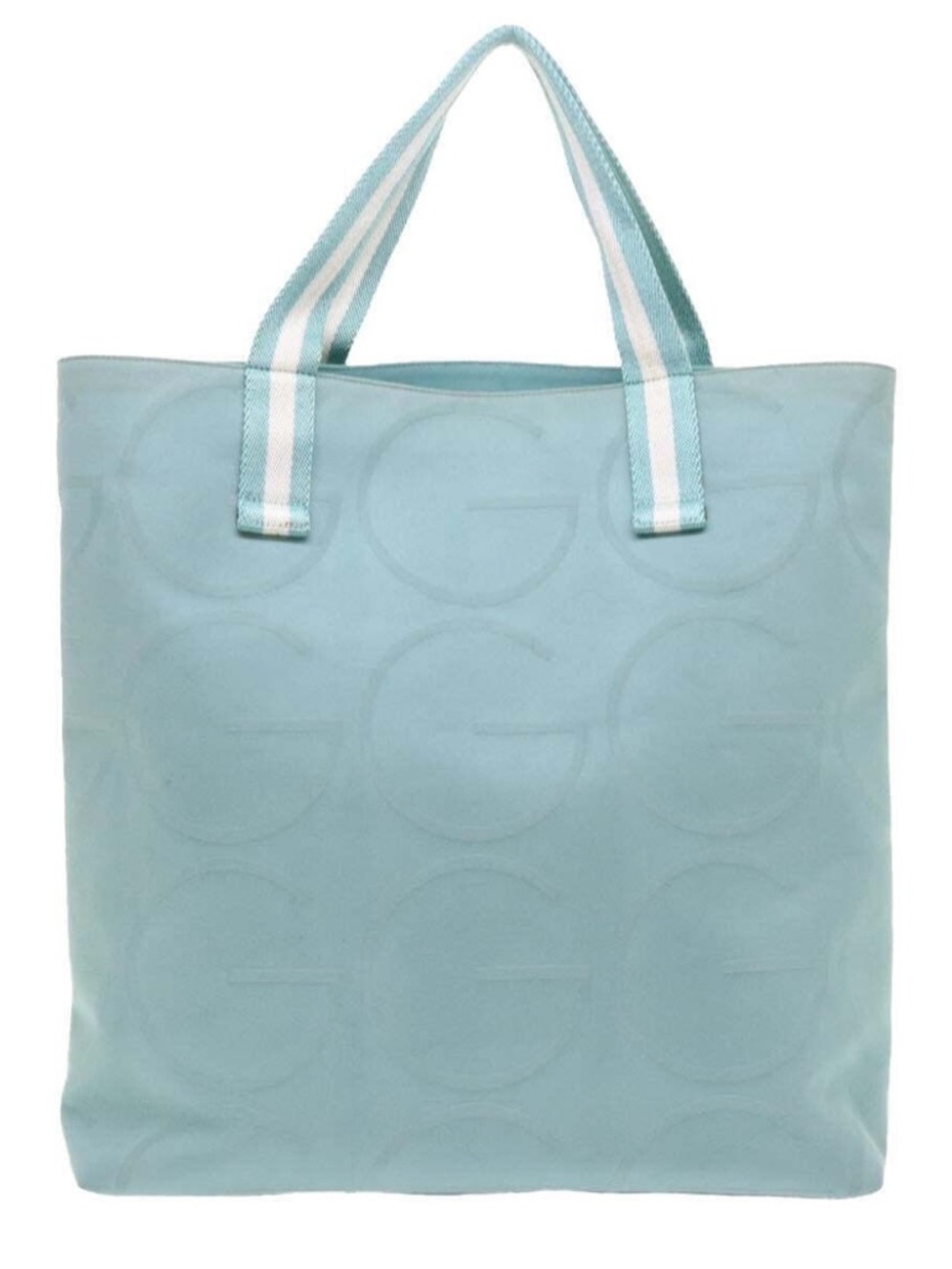 Gucci Monogram Bag Baby Blue GG Shopping Tote Bag 2000s y2k